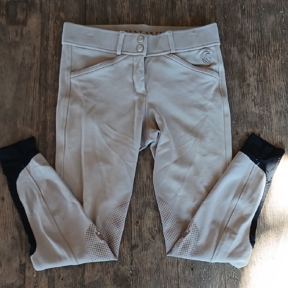 EQUINAVIA Stylish Beige and Black Riding Pants